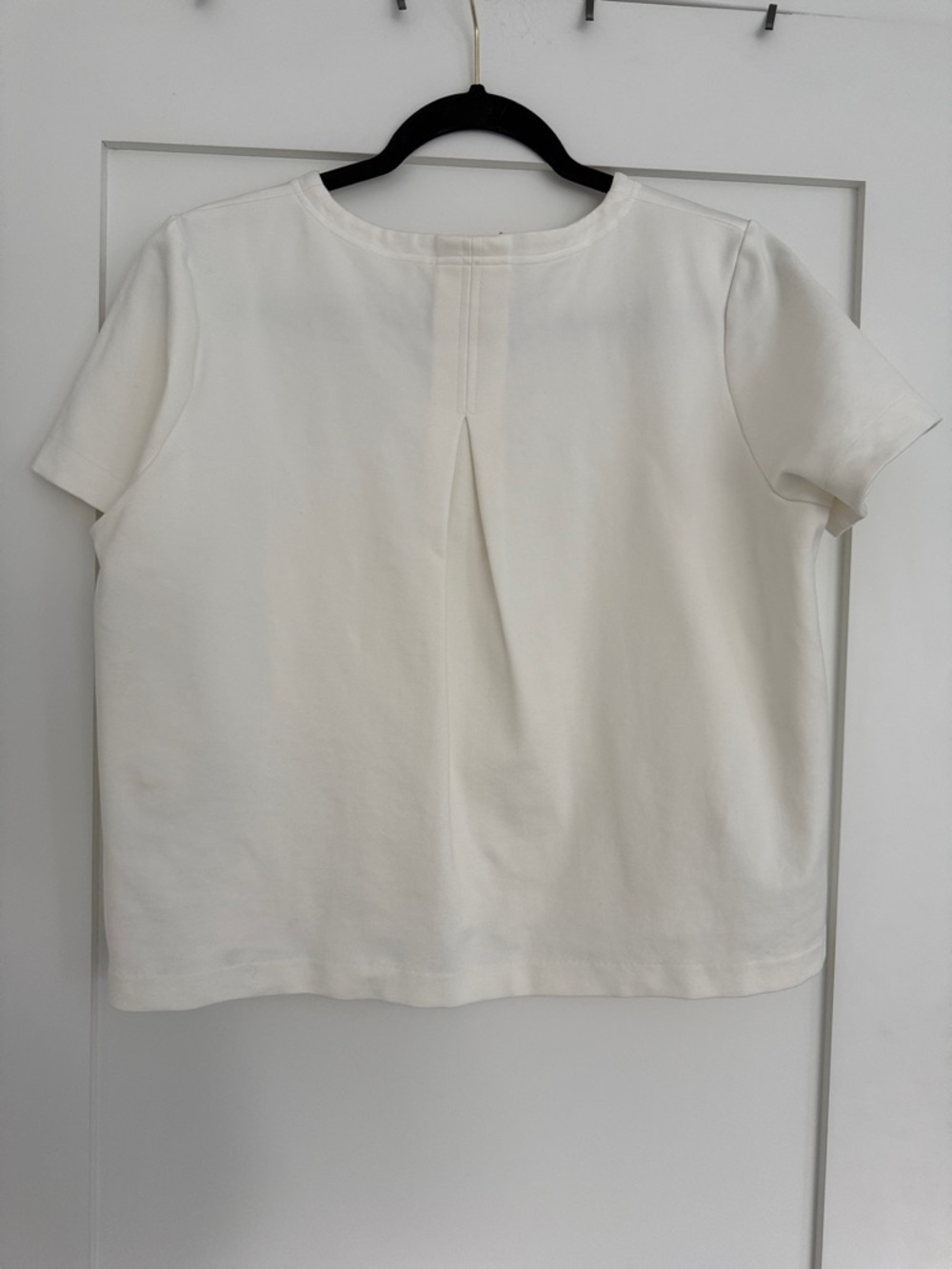 SPANX Off-White Short Sleeve Crewneck Tee - Picture 3 of 4